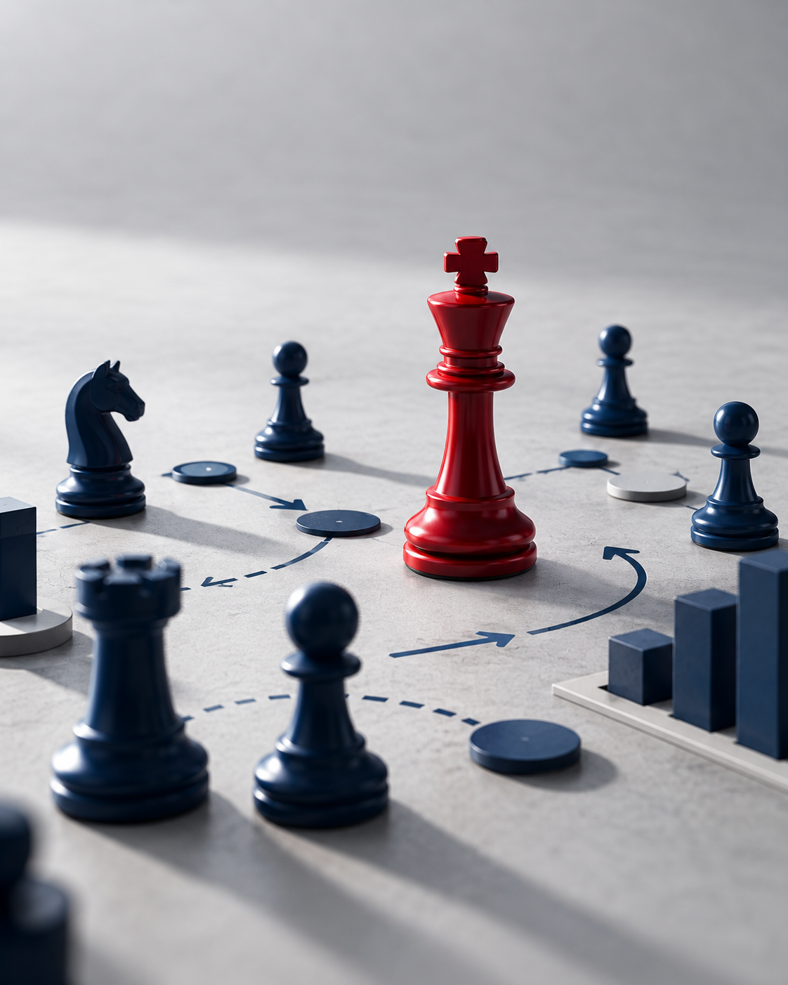 Strategic chess pieces representing brand positioning services